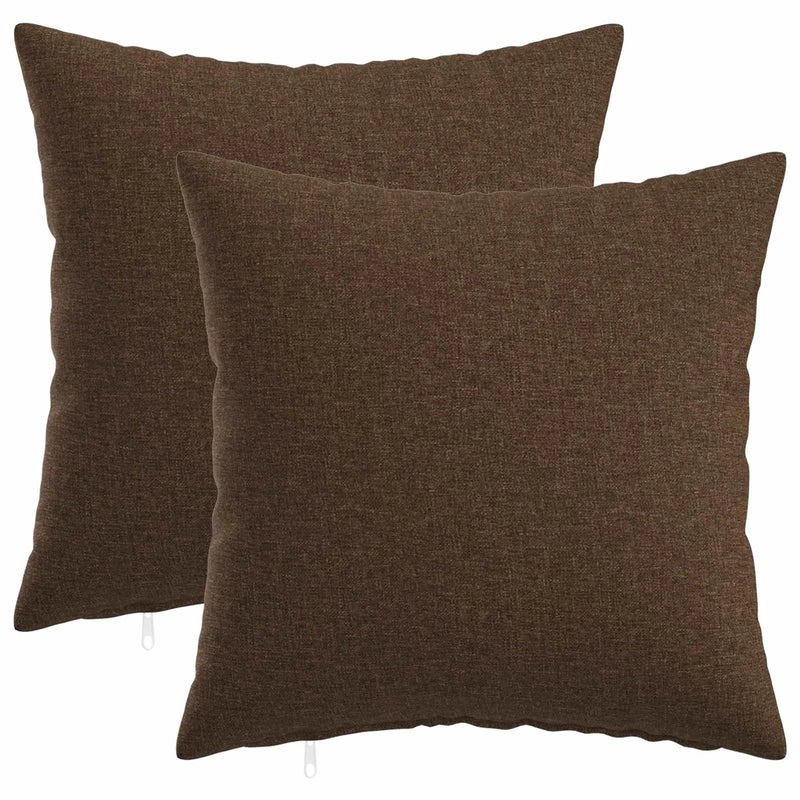 Cushion with Pillow HEERLEN 2 pcs Brown Fabric
