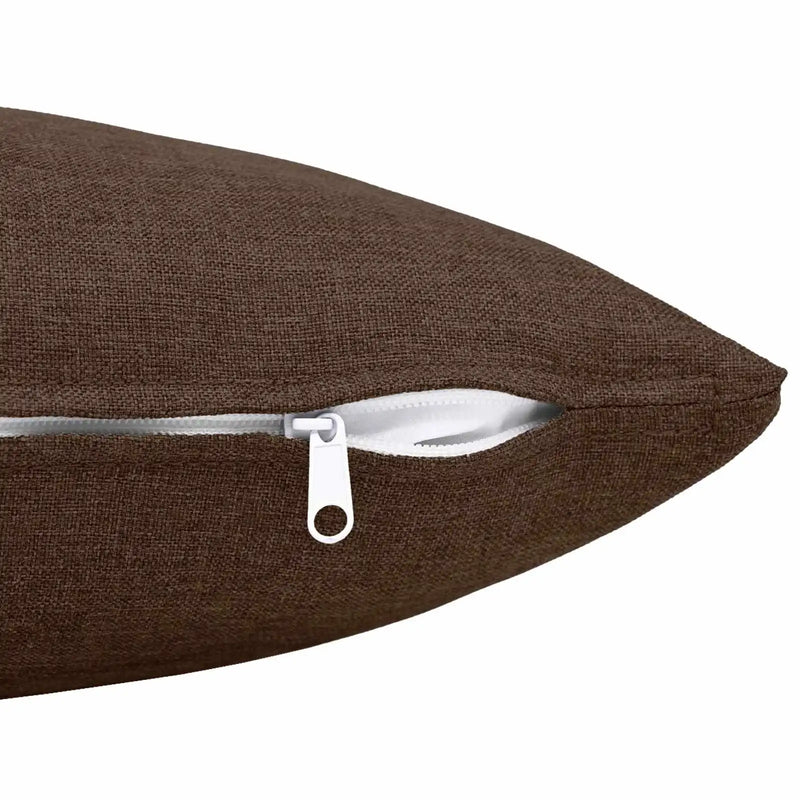Cushion with Pillow HEERLEN 6 pcs Brown Fabric