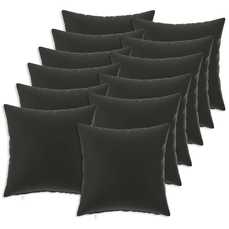 Cushion with Pillow HEERLEN 12 pcs Black Polyester