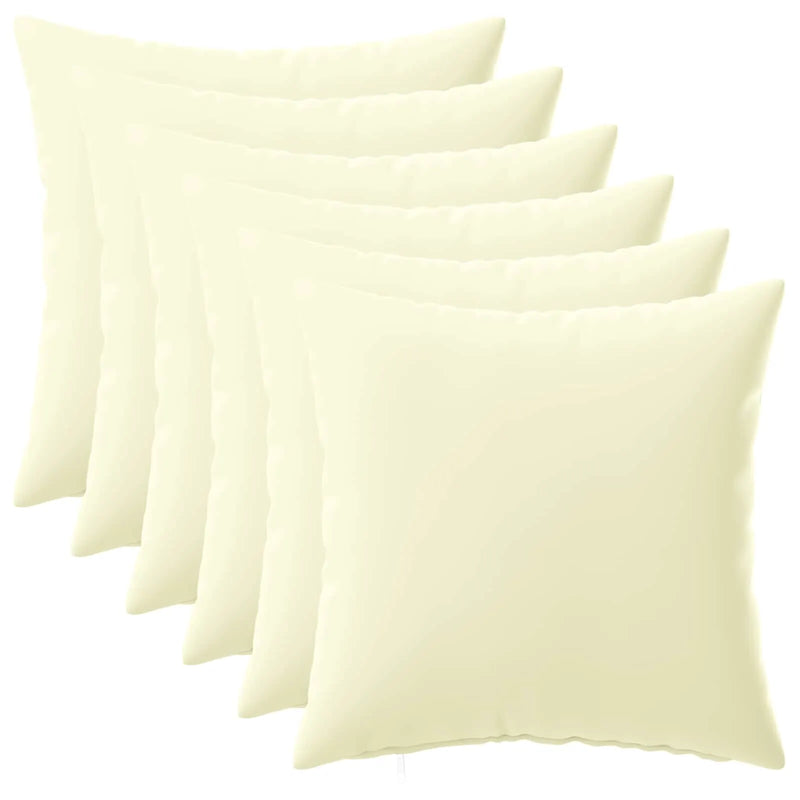 Cushion with Pillow HEERLEN 6 pcs Cream Polyester
