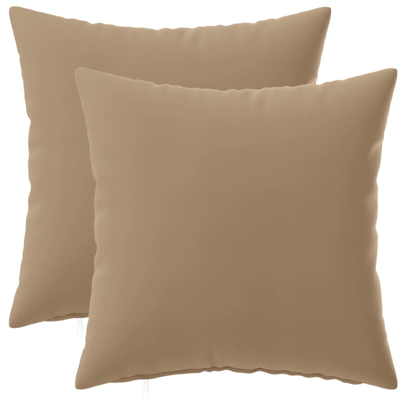 Cushion with Pillow HEERLEN 2 pcs Taupe Polyester