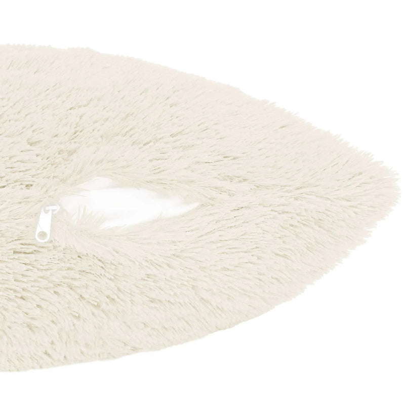 Cushion with Pillow HEERLEN 2 pcs White PV Fleece