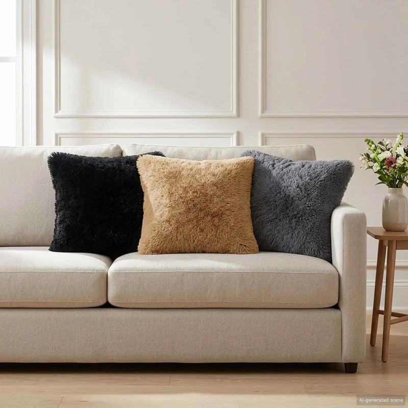 Cushion with Pillow HEERLEN 2 pcs Anthracite PV Fleece