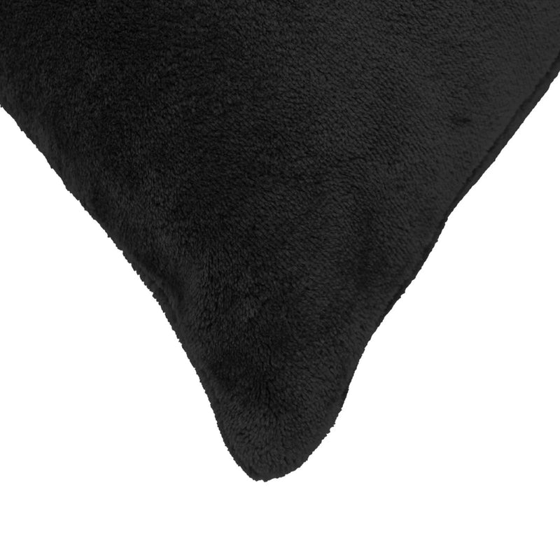 Throw Pillow 12 pcs HEERLEN Black 40 x 40 cm Flannel