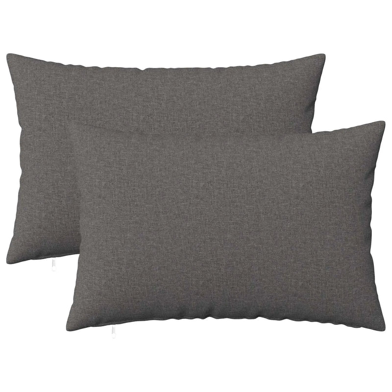 Cushion with Pillow HEERLEN 2 pcs Light Grey Fabric