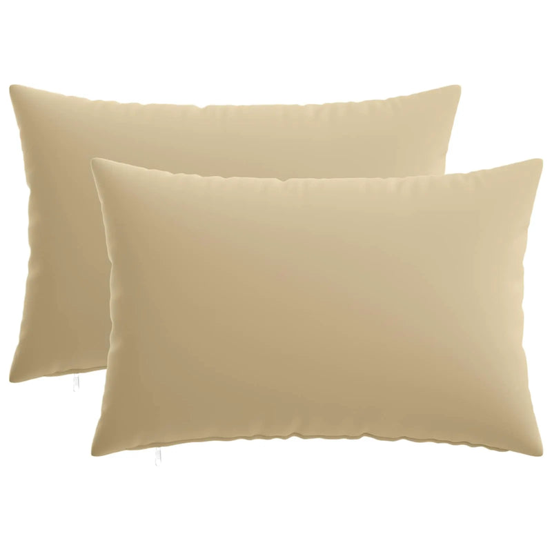 Cushion with Pillow HEERLEN 2 pcs Beige Polyester