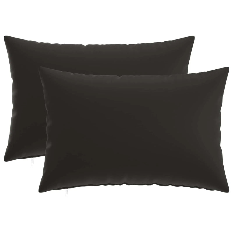 Cushion with Pillow HEERLEN 2 pcs Black Polyester