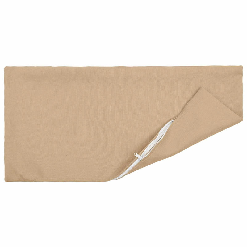 Cushion with Pillow HEERLEN 2 pcs Cream Fabric