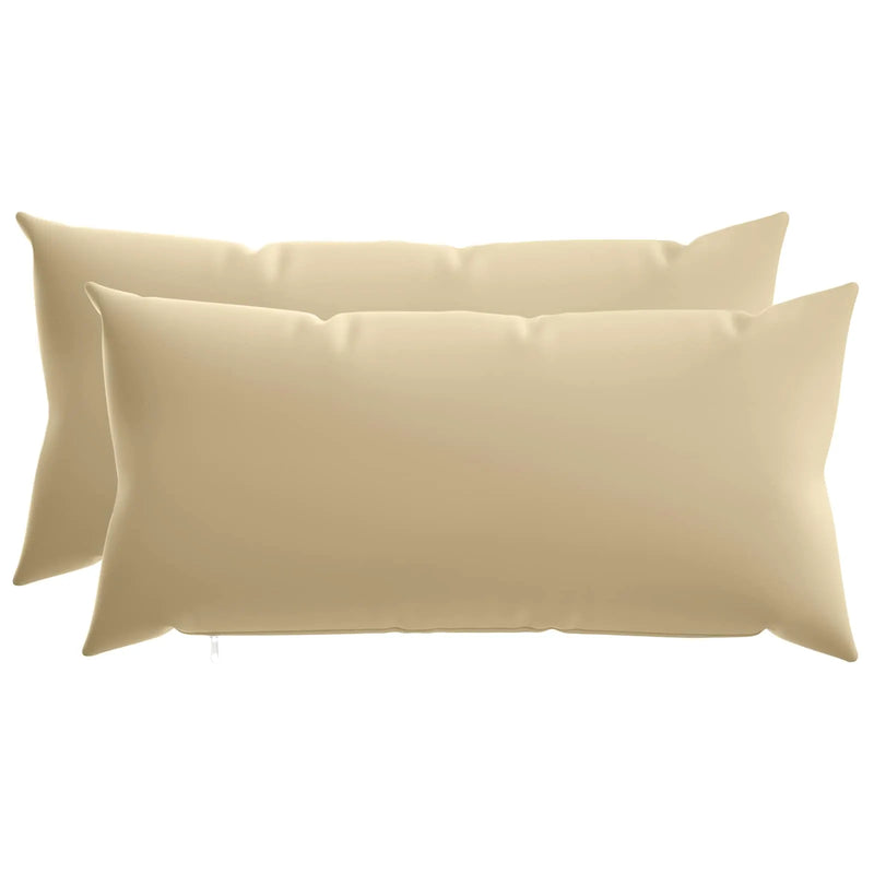 Cushion with Pillow HEERLEN 2 pcs Beige Polyester