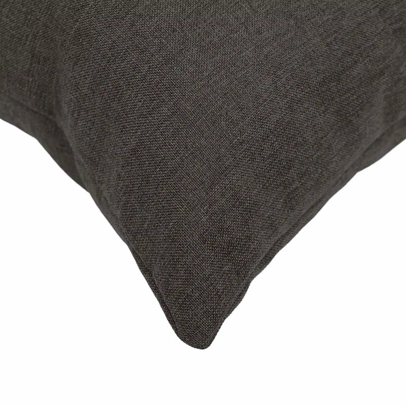 Cushion with Pillow HEERLEN 6 pcs Dark Grey Fabric