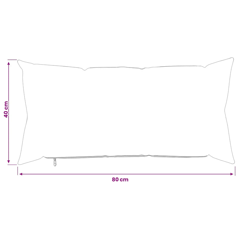 Cushion with Pillow HEERLEN 6 pcs Black Fabric