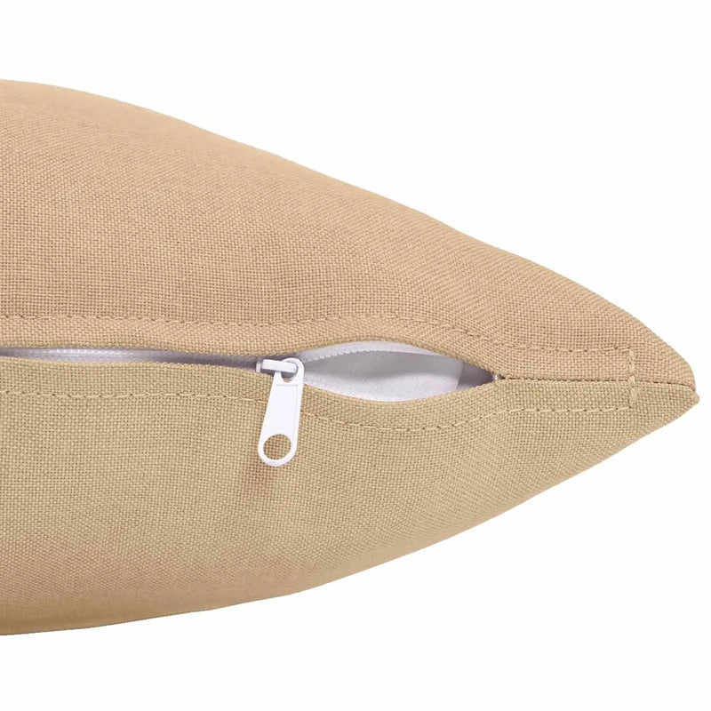 Cushion with Pillow HEERLEN 6 pcs Cream Fabric