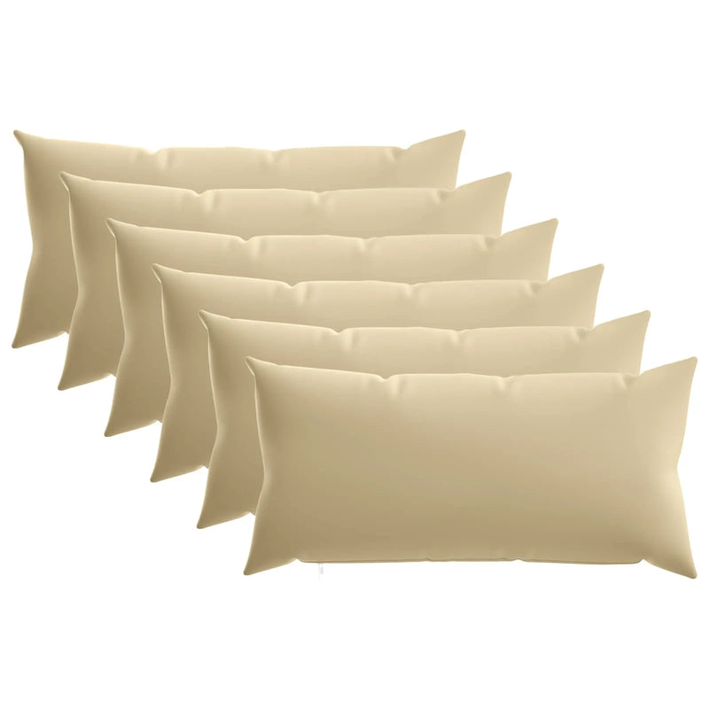 Cushion with Pillow HEERLEN 6 pcs Beige Polyester
