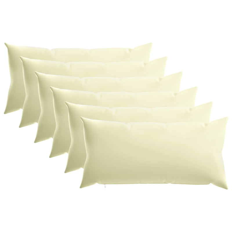 Cushion with Pillow HEERLEN 6 pcs Cream Polyester