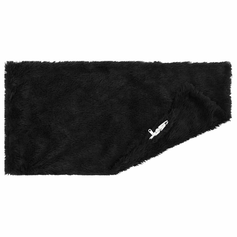 Cushion with Pillow HEERLEN 2 pcs Black PV Fleece