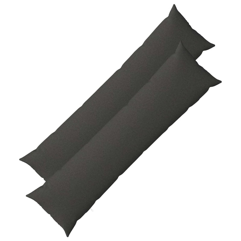 Cushion with Pillow HEERLEN 2 pcs Dark Grey Fabric