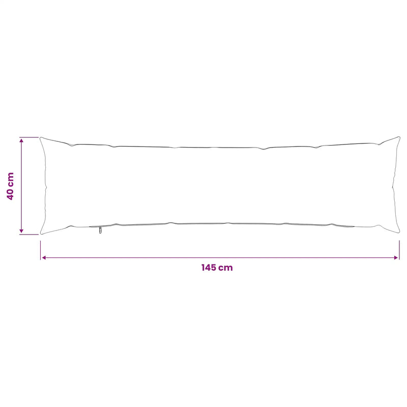 Cushion with Pillow HEERLEN Cloud Grey 40 x 145 cm Fabric