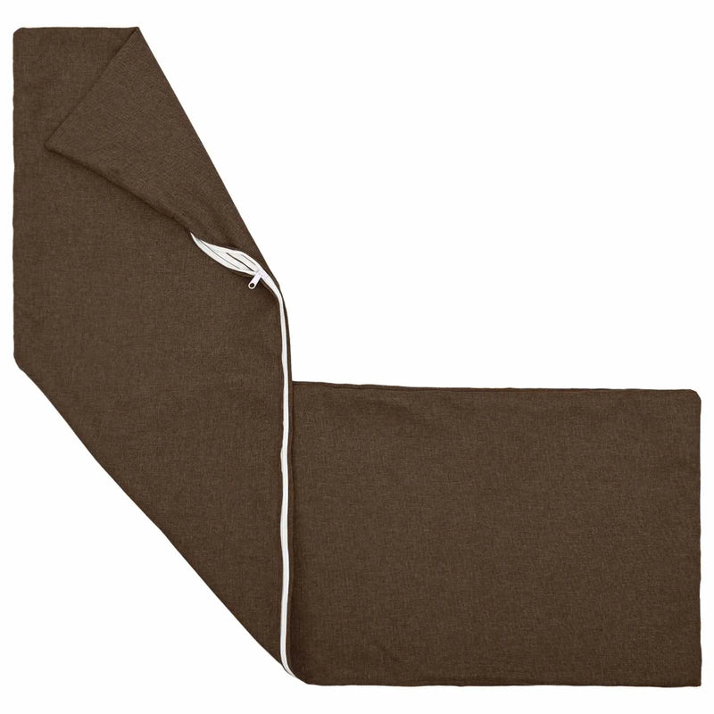 Cushion with Pillow HEERLEN 2 pcs Brown Fabric