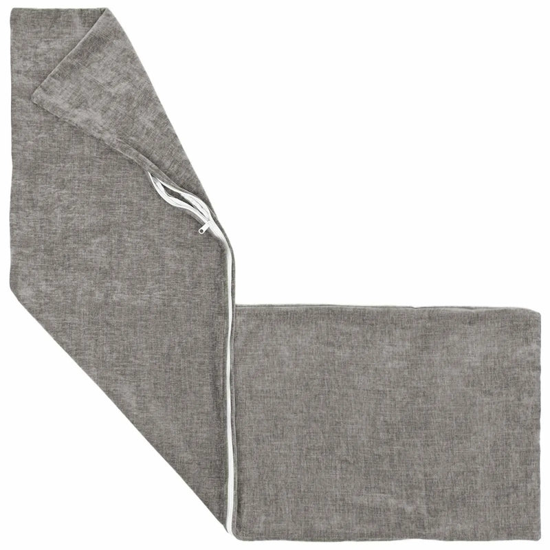 Cushion HEERLEN Light Grey 40 x 145 cm Chenille Fabric