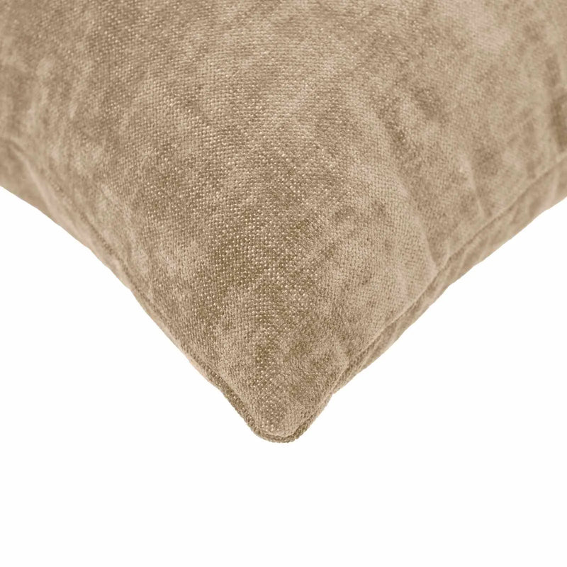 Cushion HEERLEN Taupe 40 x 145 cm Chenille Fabric