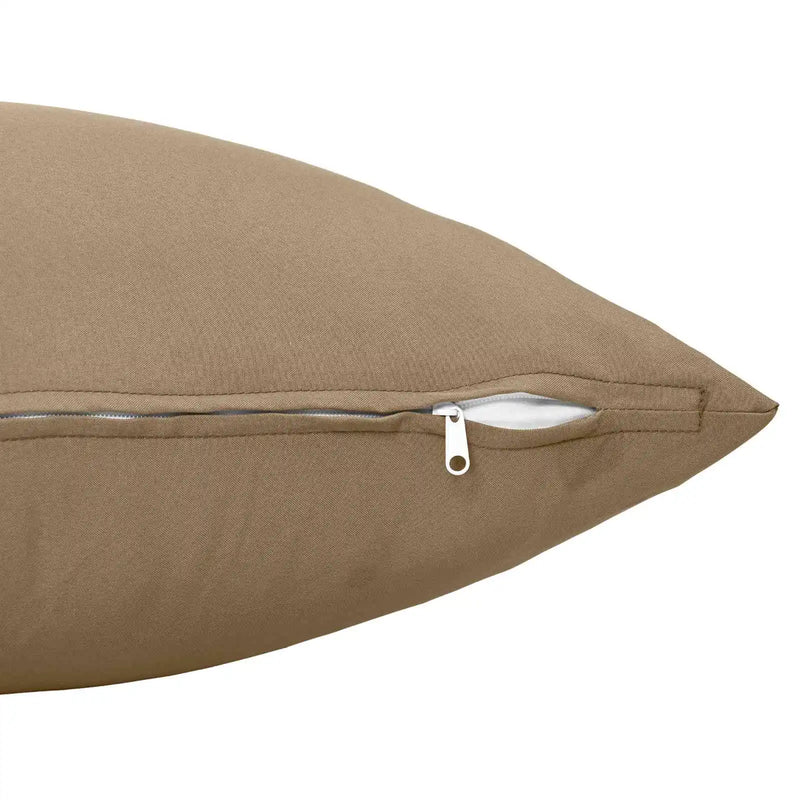 Cushion with Pillow HEERLEN Taupe 40 x 145 cm Polyester