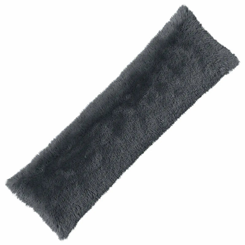 Cushion with Pillow HEERLEN Anthracite 40 x 145 cm PV Fleece
