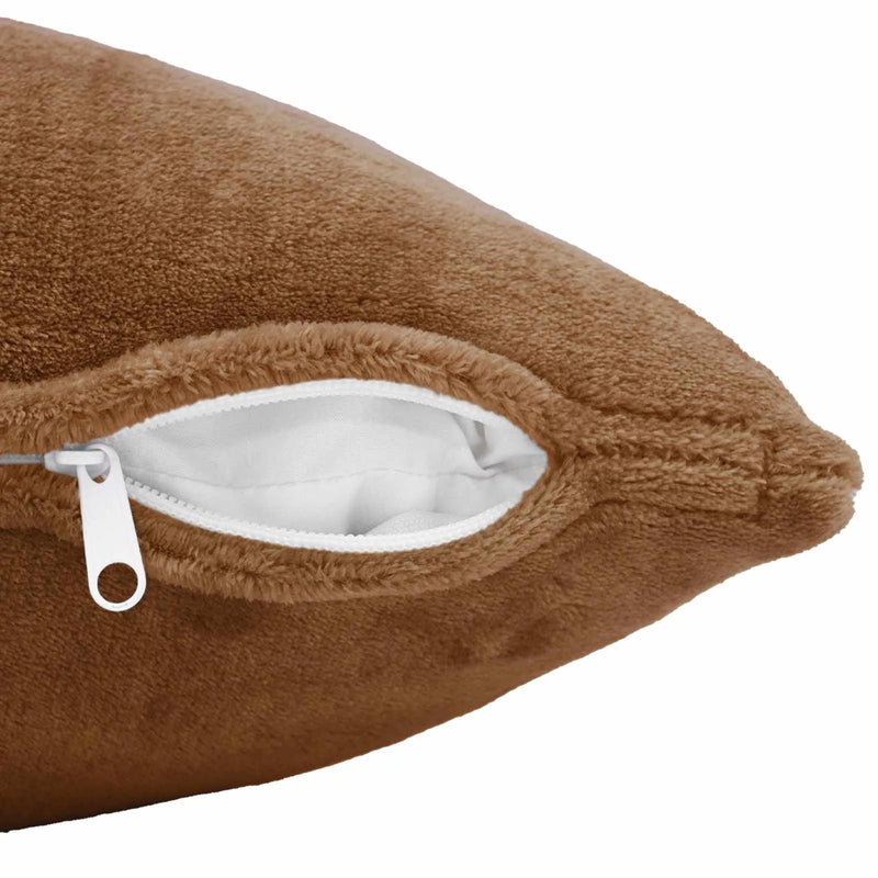 Throw Pillow 2 pcs HEERLEN Light Brown 40 x 145 cm Flannel