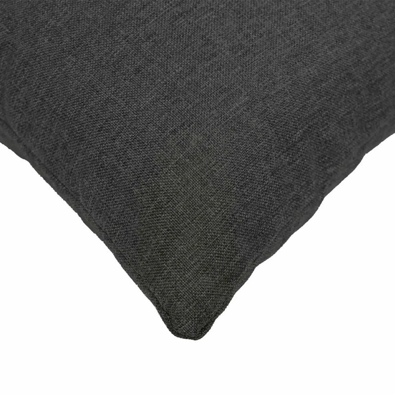 Cushion with Pillow HEERLEN 2 pcs Dark Grey Fabric