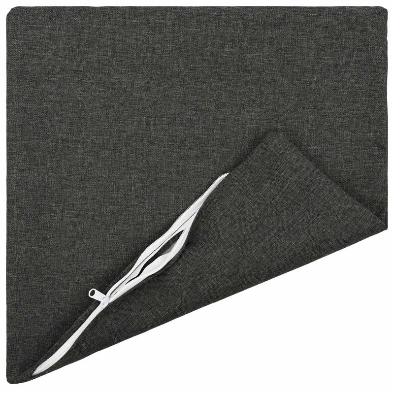 Cushion with Pillow HEERLEN 2 pcs Dark Grey Fabric