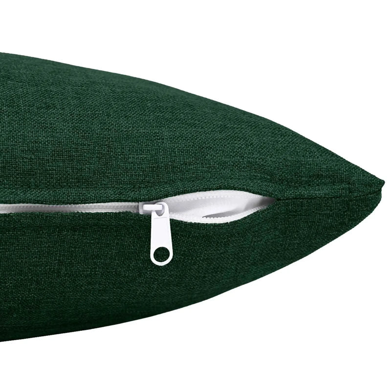 Cushion with Pillow HEERLEN 2 pcs Dark Green Fabric