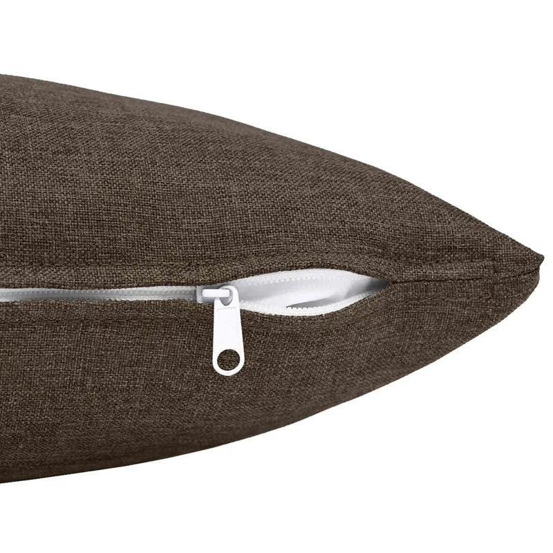 Cushion with Pillow HEERLEN 6 pcs Taupe Fabric
