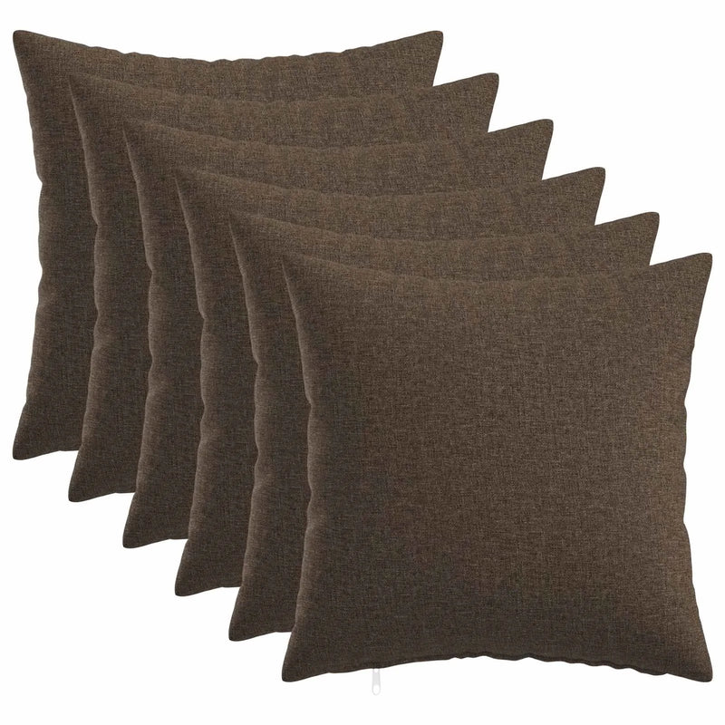 Cushion with Pillow HEERLEN 6 pcs Taupe Fabric