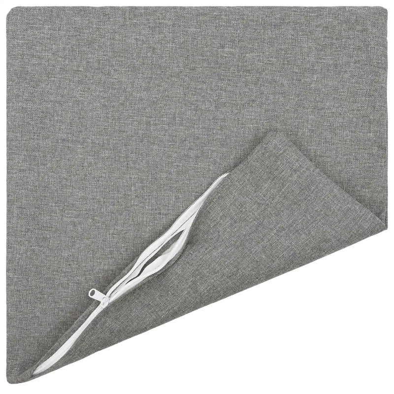 Cushion with Pillow HEERLEN 2 pcs Cloud Grey Fabric