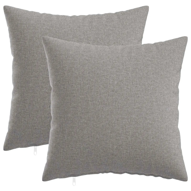 Cushion with Pillow HEERLEN 2 pcs Cloud Grey Fabric