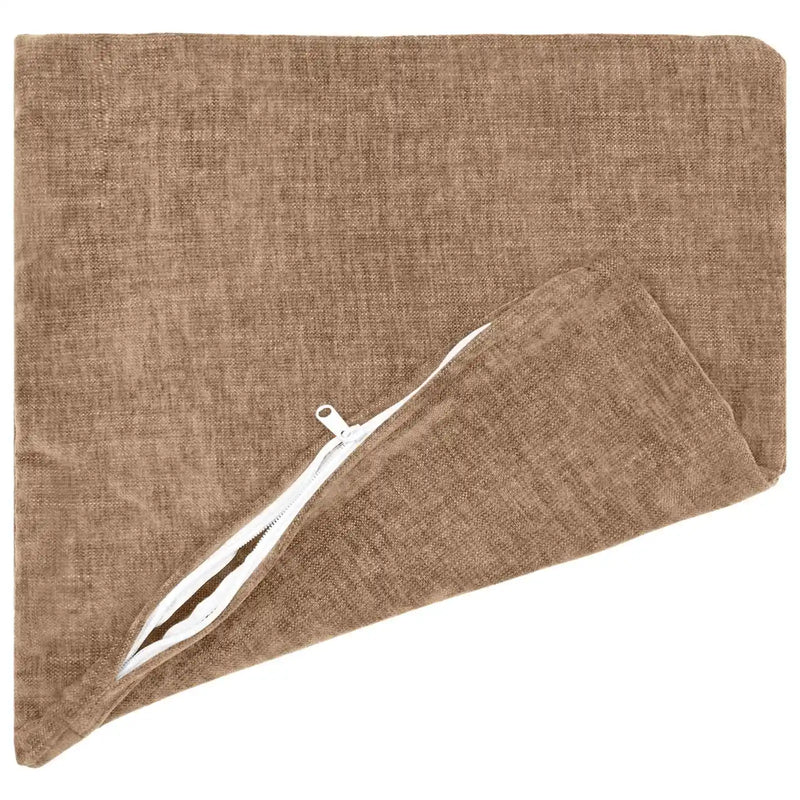 Cushion 2 pcs HEERLEN Brown 45 x 45 cm Chenille Fabric