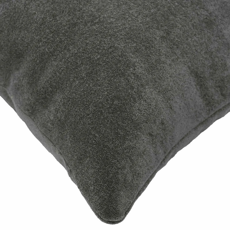 Cushion with Pillow HEERLEN 2 pcs Anthracite Microfiber Fleece
