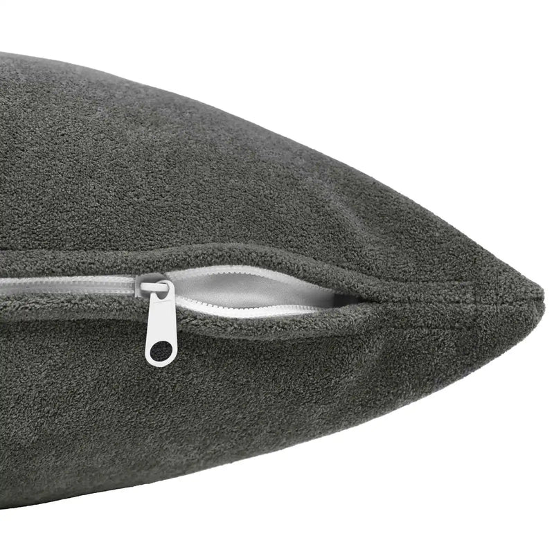 Cushion with Pillow HEERLEN 2 pcs Anthracite Microfiber Fleece