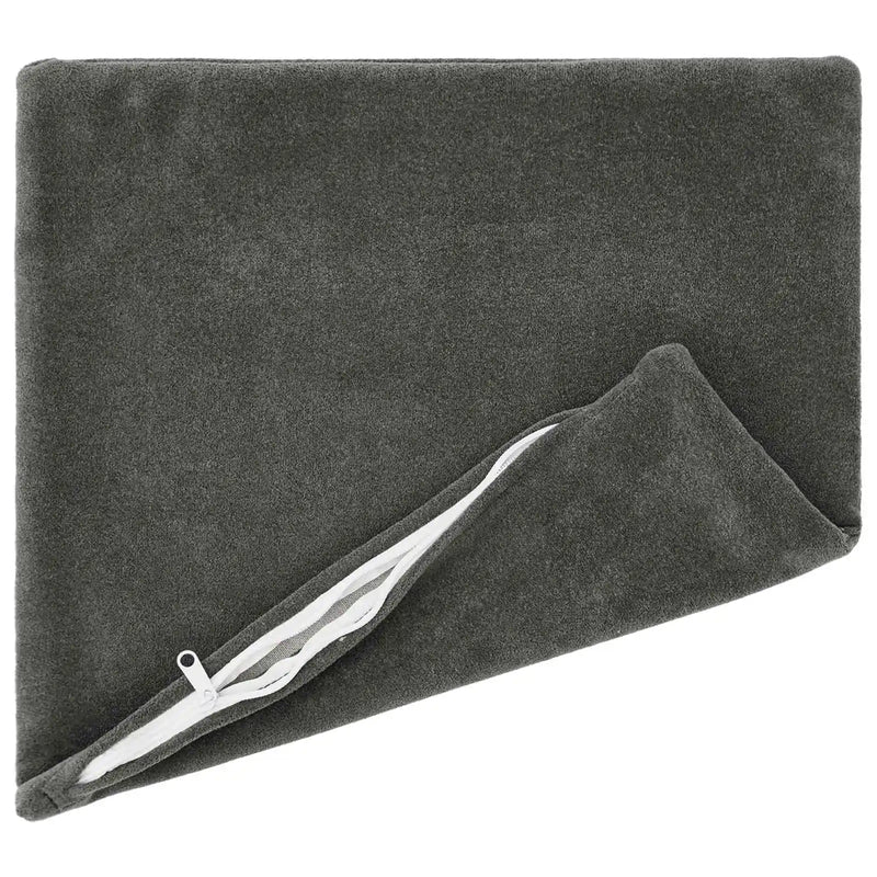 Cushion with Pillow HEERLEN 2 pcs Anthracite Microfiber Fleece