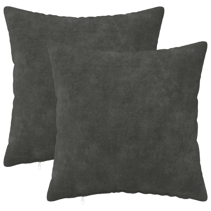 Cushion with Pillow HEERLEN 2 pcs Anthracite Microfiber Fleece