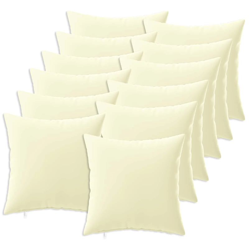 Cushion with Pillow HEERLEN 12 pcs Cream Polyester