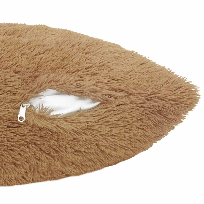 Cushion with Pillow HEERLEN 6 pcs Taupe PV Fleece