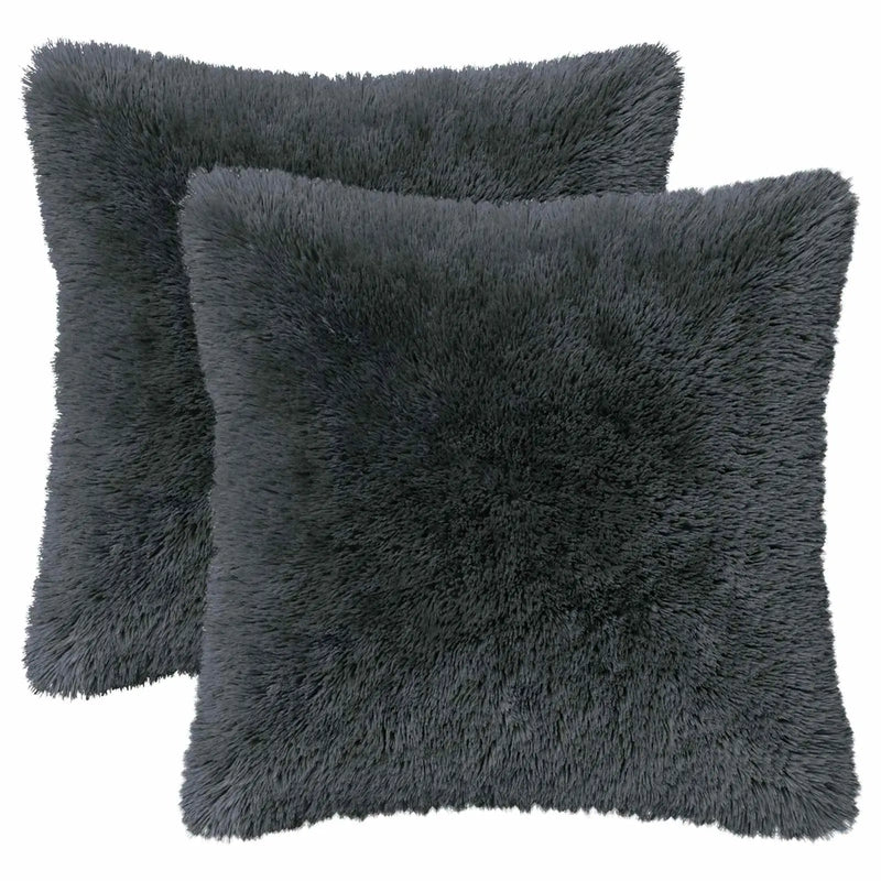 Cushion with Pillow HEERLEN 2 pcs Anthracite PV Fleece