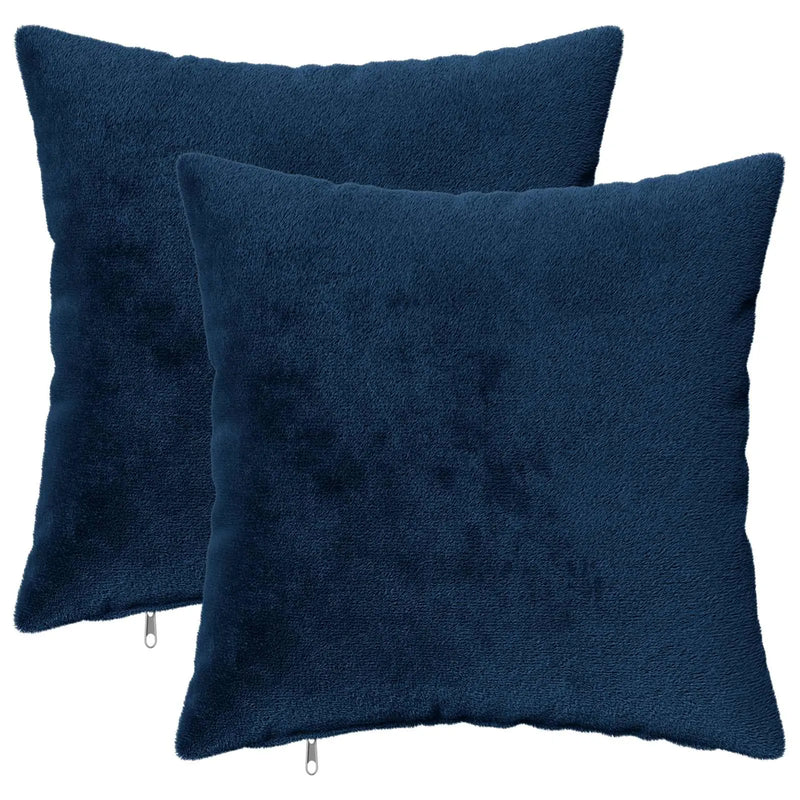 Throw Pillow 2 pcs HEERLEN Navy Blue 45 x 45 cm Flannel