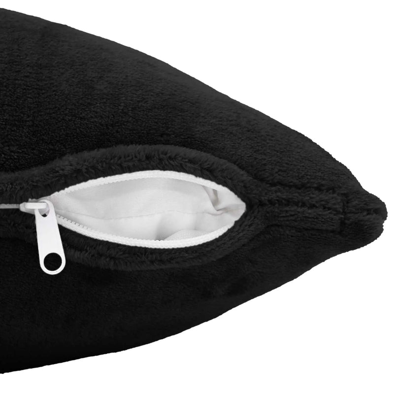 Throw Pillow 12 pcs HEERLEN Black 45 x 45 cm Flannel