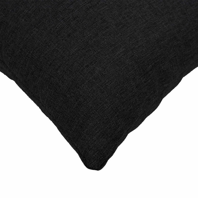 Cushion with Pillow HEERLEN 6 pcs Black Fabric