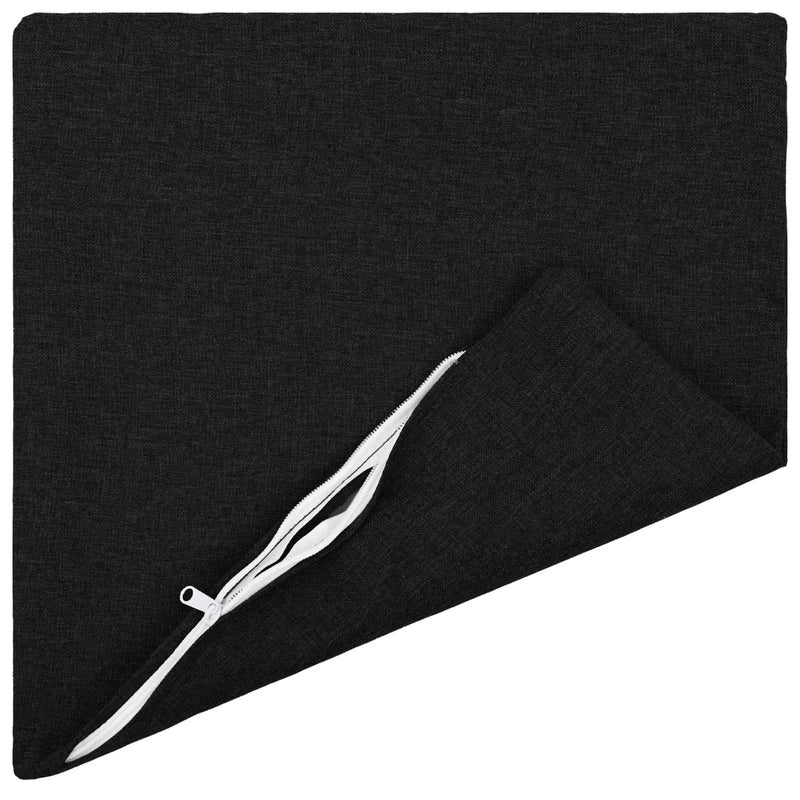 Cushion with Pillow HEERLEN 12 pcs Black Fabric