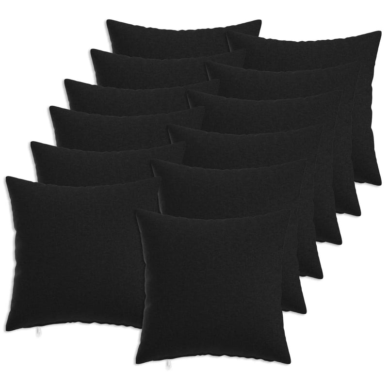Cushion with Pillow HEERLEN 12 pcs Black Fabric