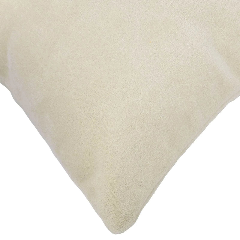 Cushion with Pillow HEERLEN 2 pcs Cream Microfiber Fleece