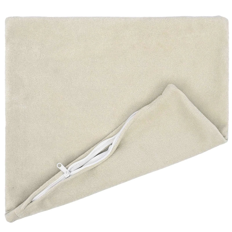 Cushion with Pillow HEERLEN 2 pcs Cream Microfiber Fleece