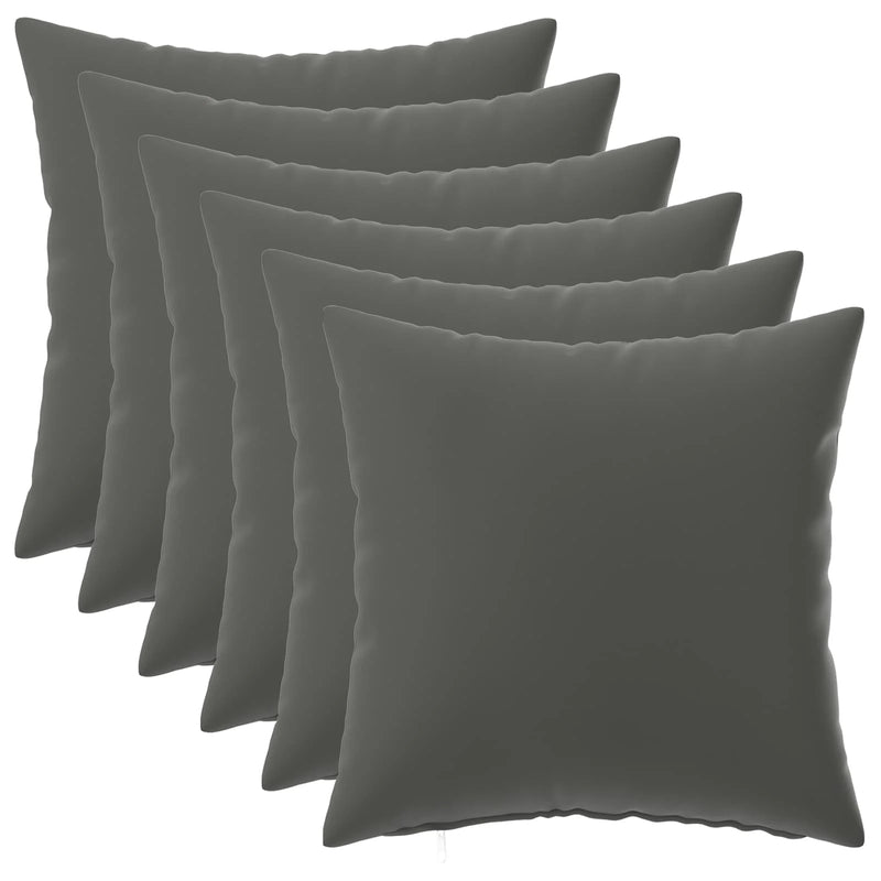 Cushion with Pillow HEERLEN 6 pcs Anthracite Polyester